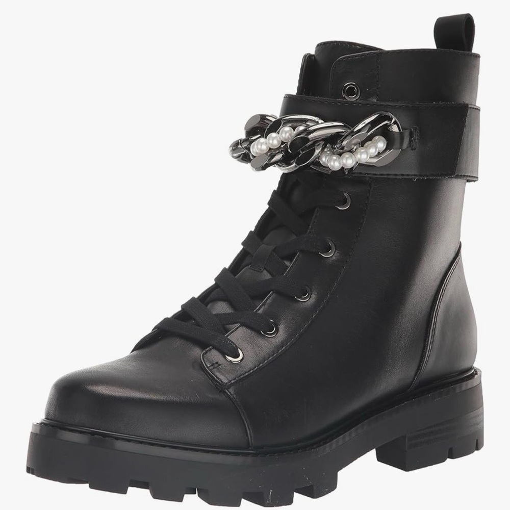 Karl Lagerfeld Paris Lug Sole Maxi Chain Boots